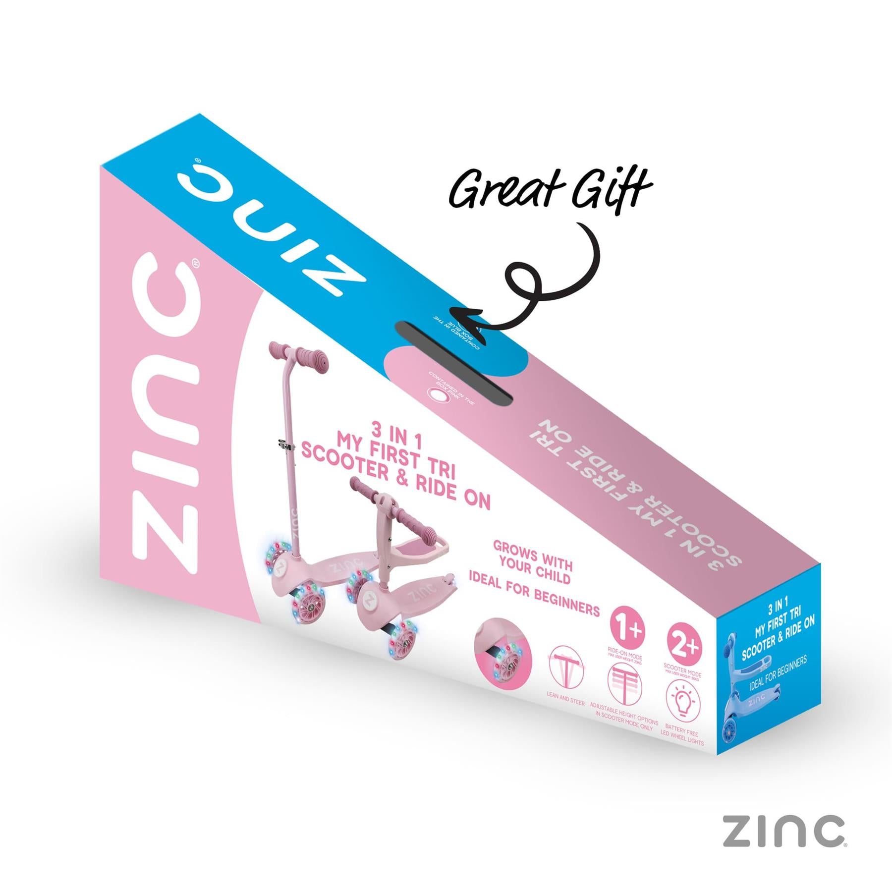 Zinc 3in1 My First Tri Scooter Pink