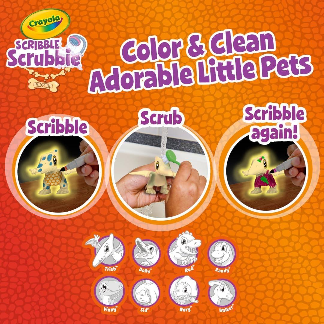 Crayola Scribble Scrubbie Glow Dino Pets - 6 Colour Pack