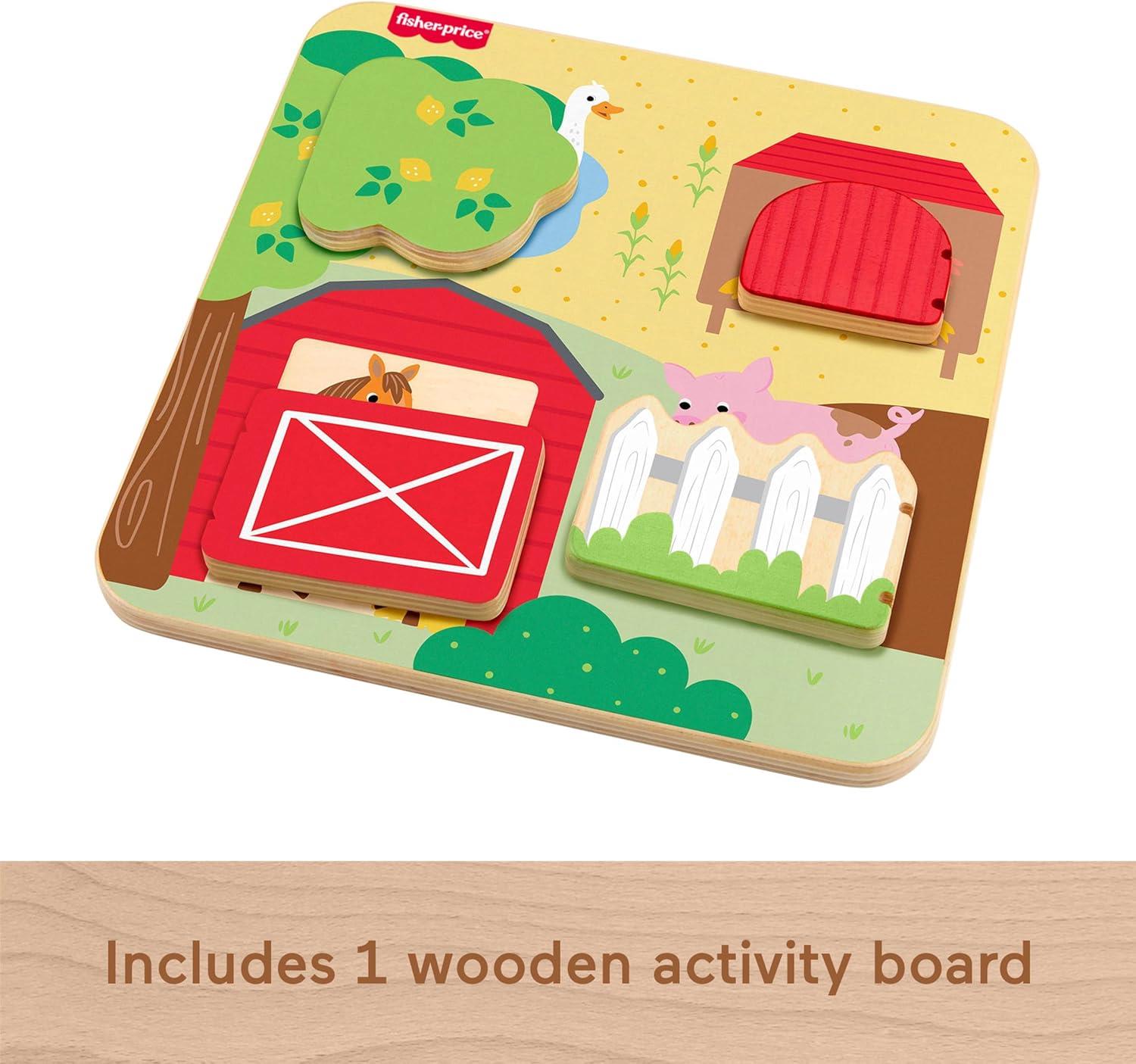 Fisher-Price Wooden Farm Animals Board