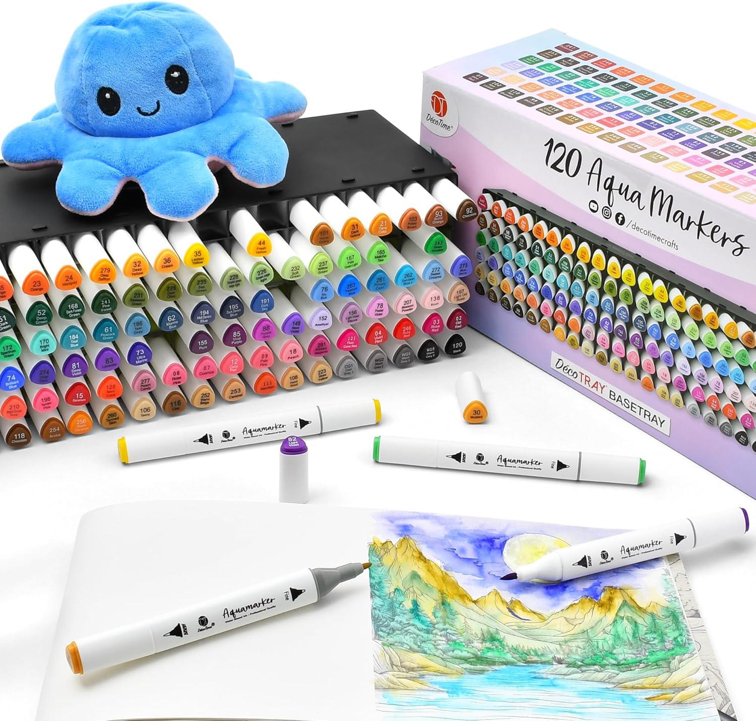 Deco Time 120 Aqua Markers in XXL Base Tray