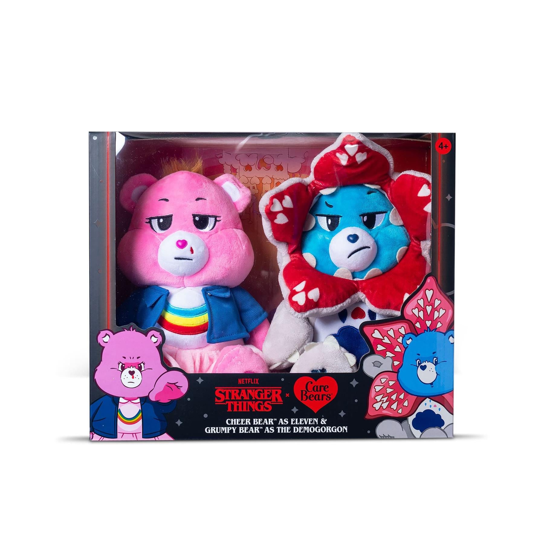 Care Bears- Stranger Things Plush 2-Pack Cheer as Eleven & Grumpy as Demogorgon