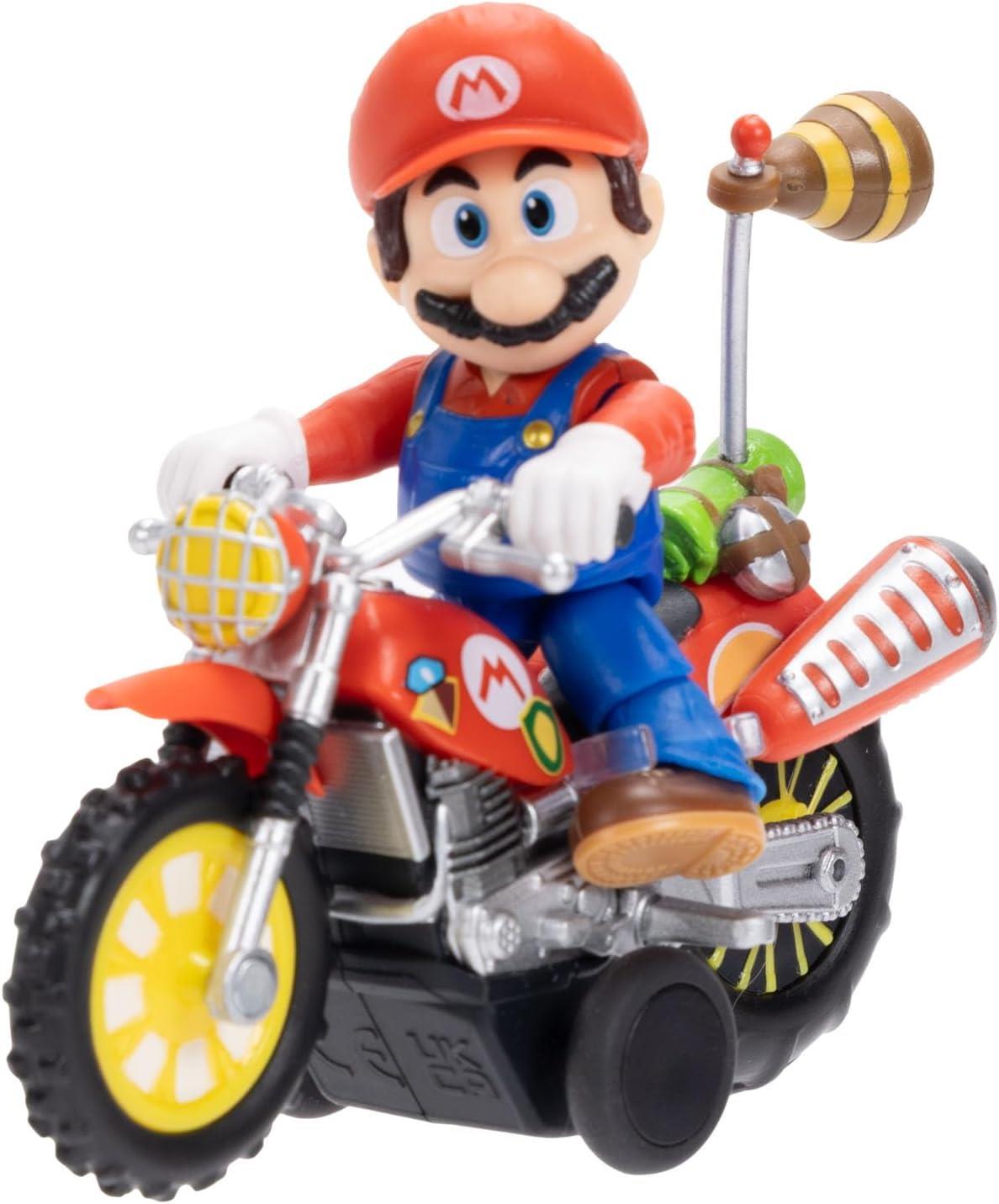 Super Mario 2.5 Inch Figure with Pull Back Motorcycle – Mario