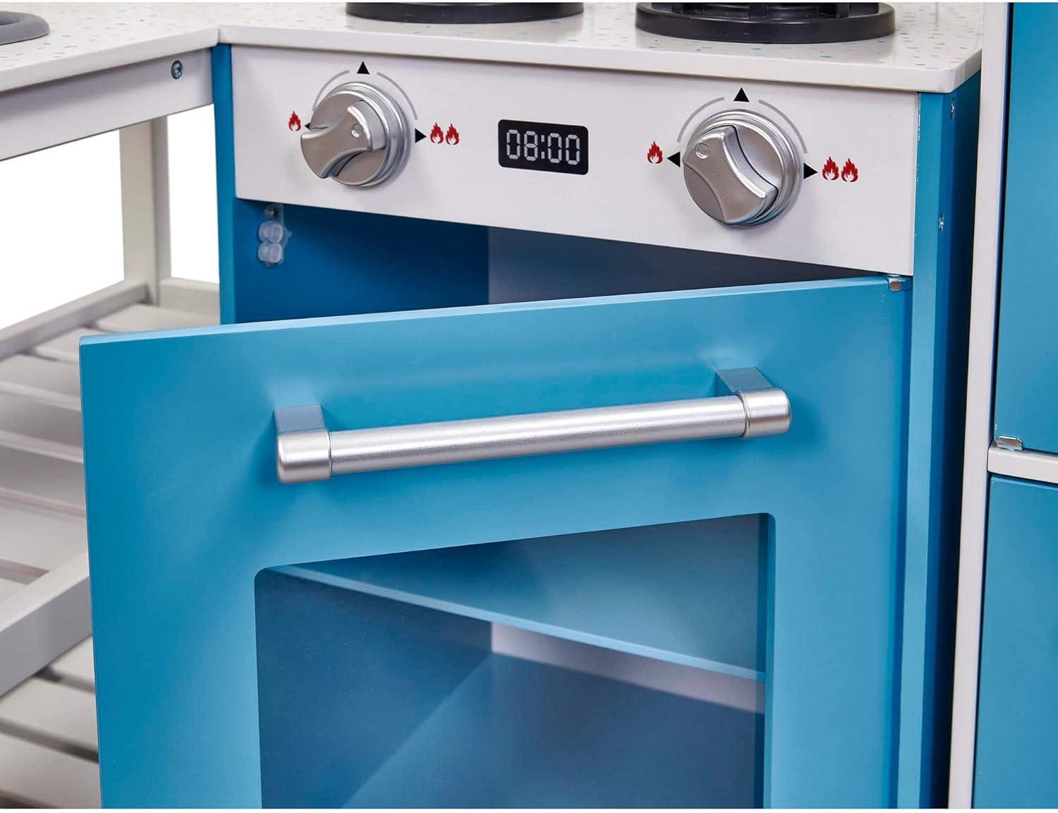 Plum Penne Pantry Wooden Corner Kitchen with Fridge – Berry Blue