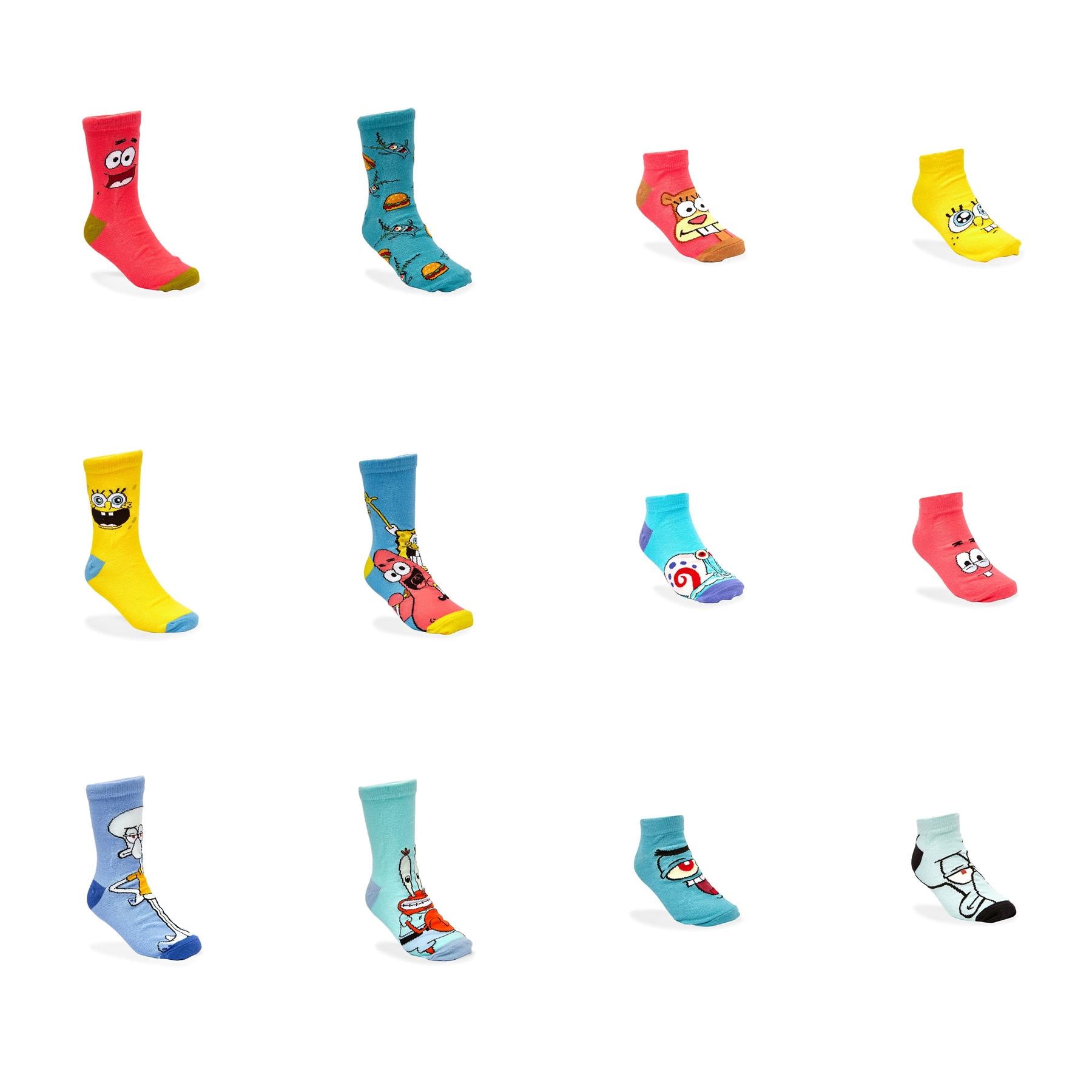 Spongebob 24-Day Sock Advent Calendar - 12 pairs
