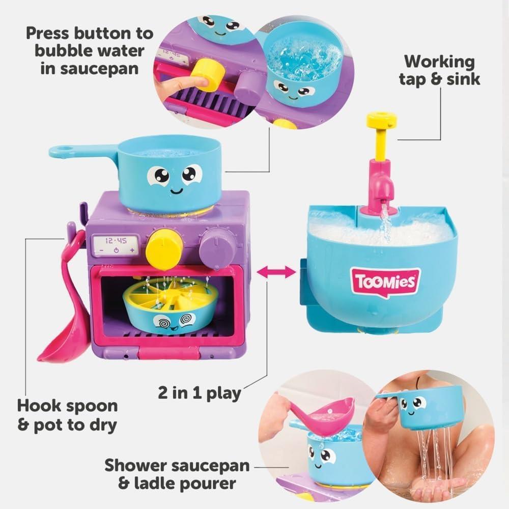 Toomies Bubble & Bake Bathtime Kitchen Bath Toy