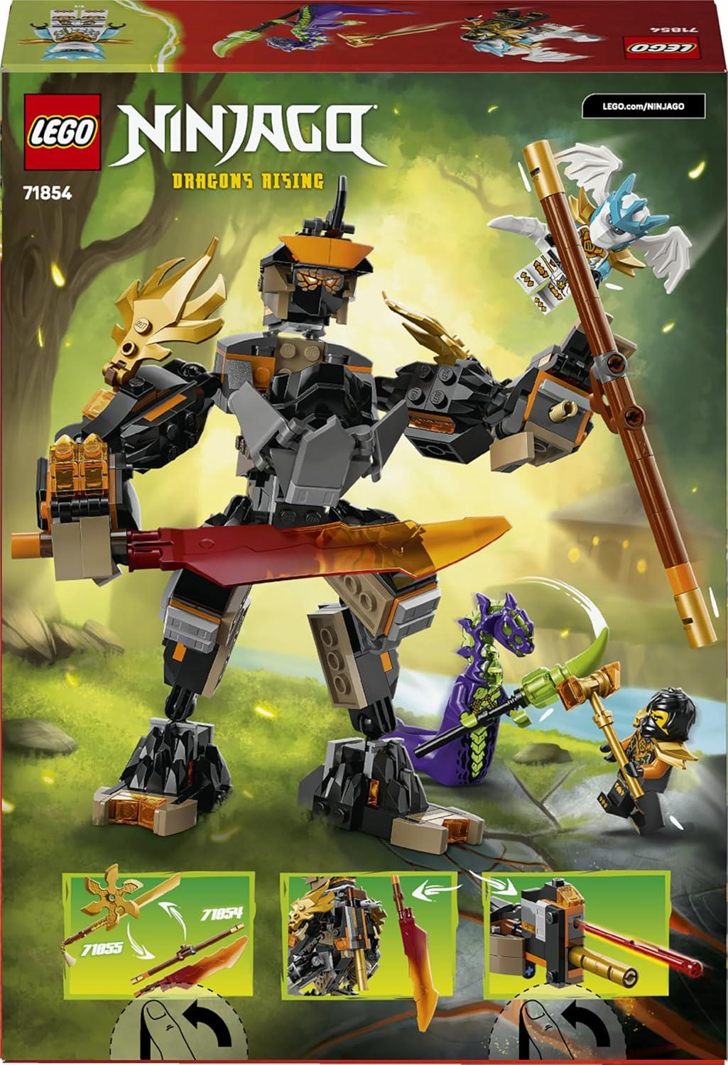 LEGO Ninjago Dragons Rising Cole's Mission Mech & Dragon Zane 71854