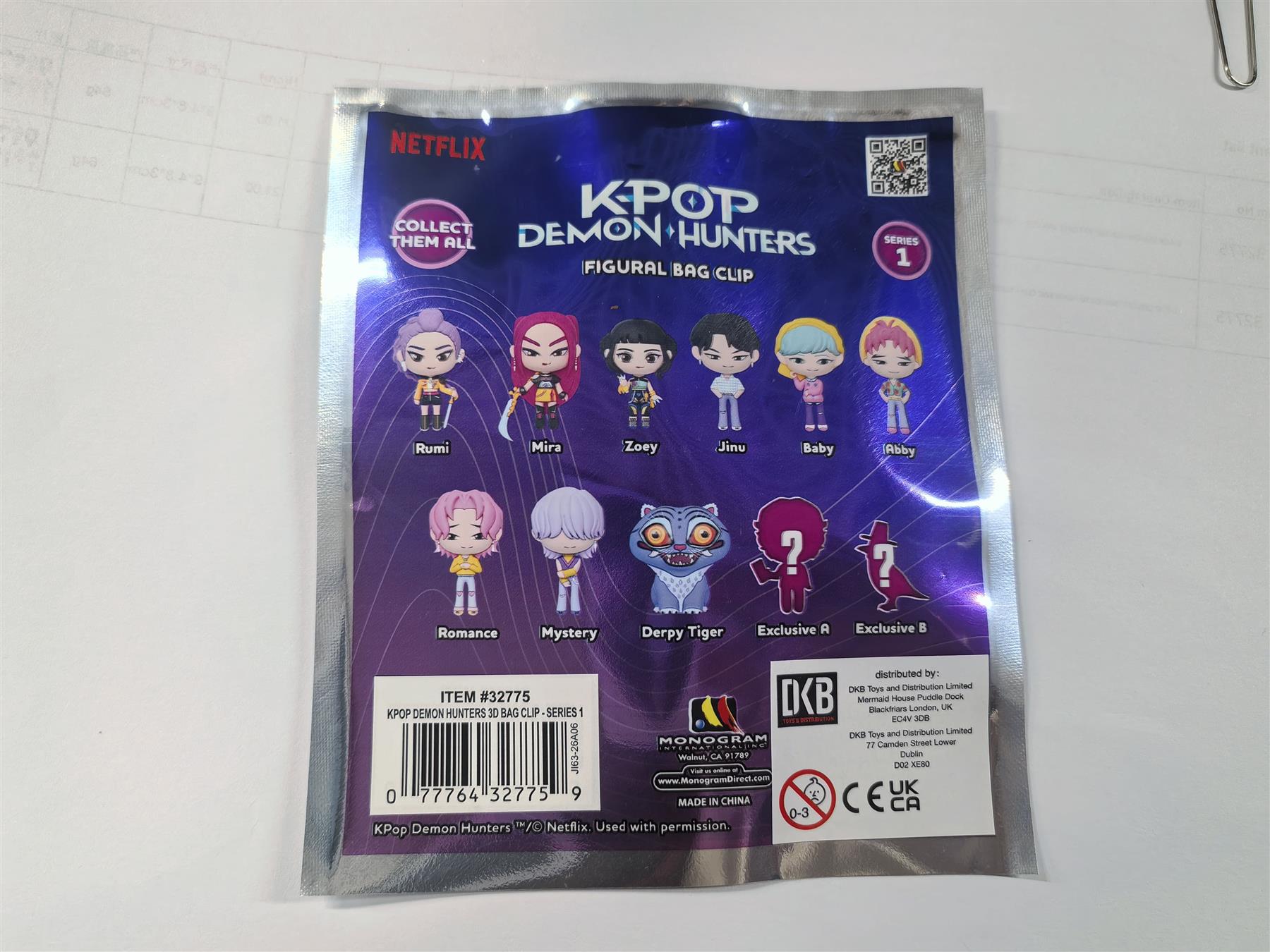 K-Pop Demon Hunters Bag Clips Assortment - Series 1