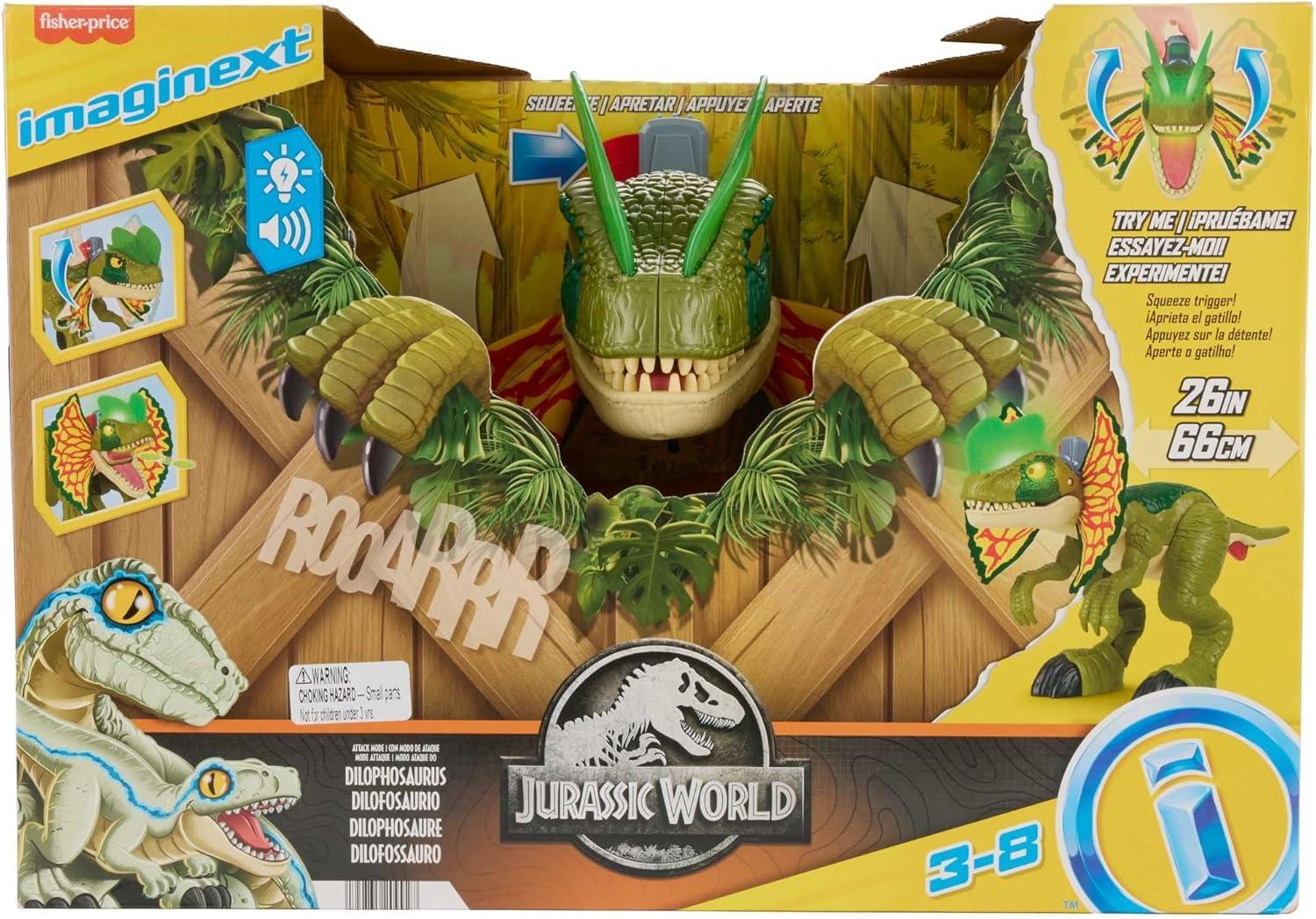 Fisher-Price Imaginext Jurassic World Dinosaur Thrash Attack Dilophosaurus