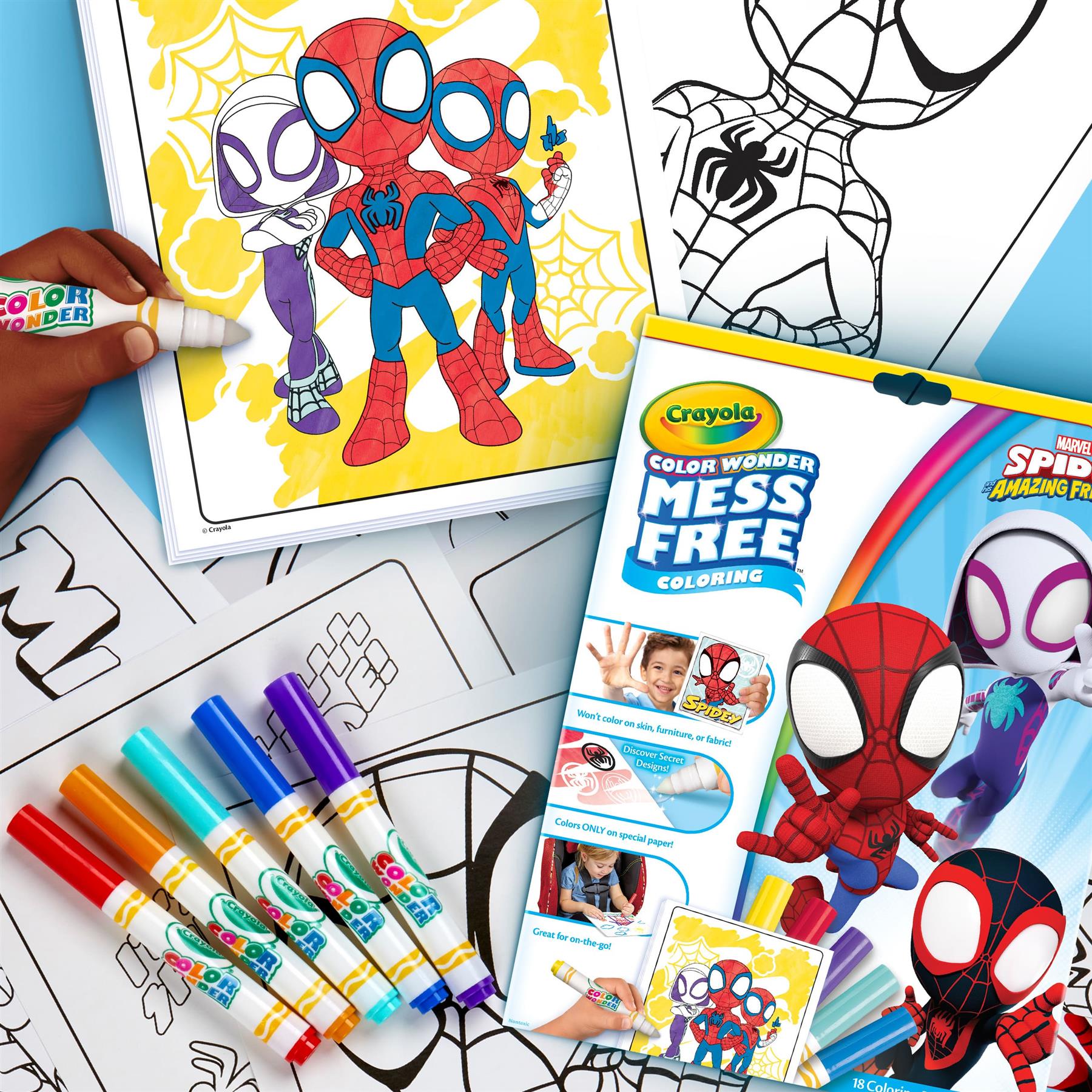 Crayola Colour Wonder - Marvel Spidey and His Amazing Friends Mess-Free Colouring Book