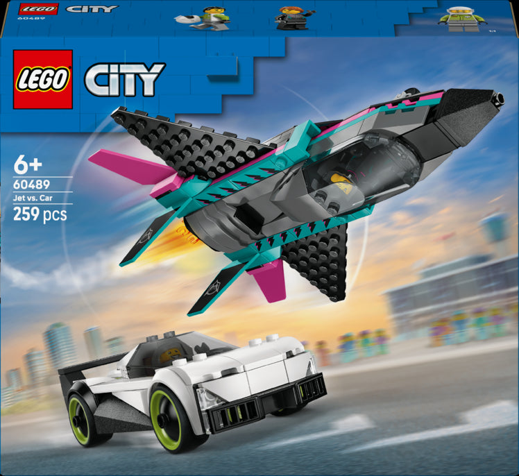 LEGO City Jet vs Car Toy Vehicle Model Kit 60489