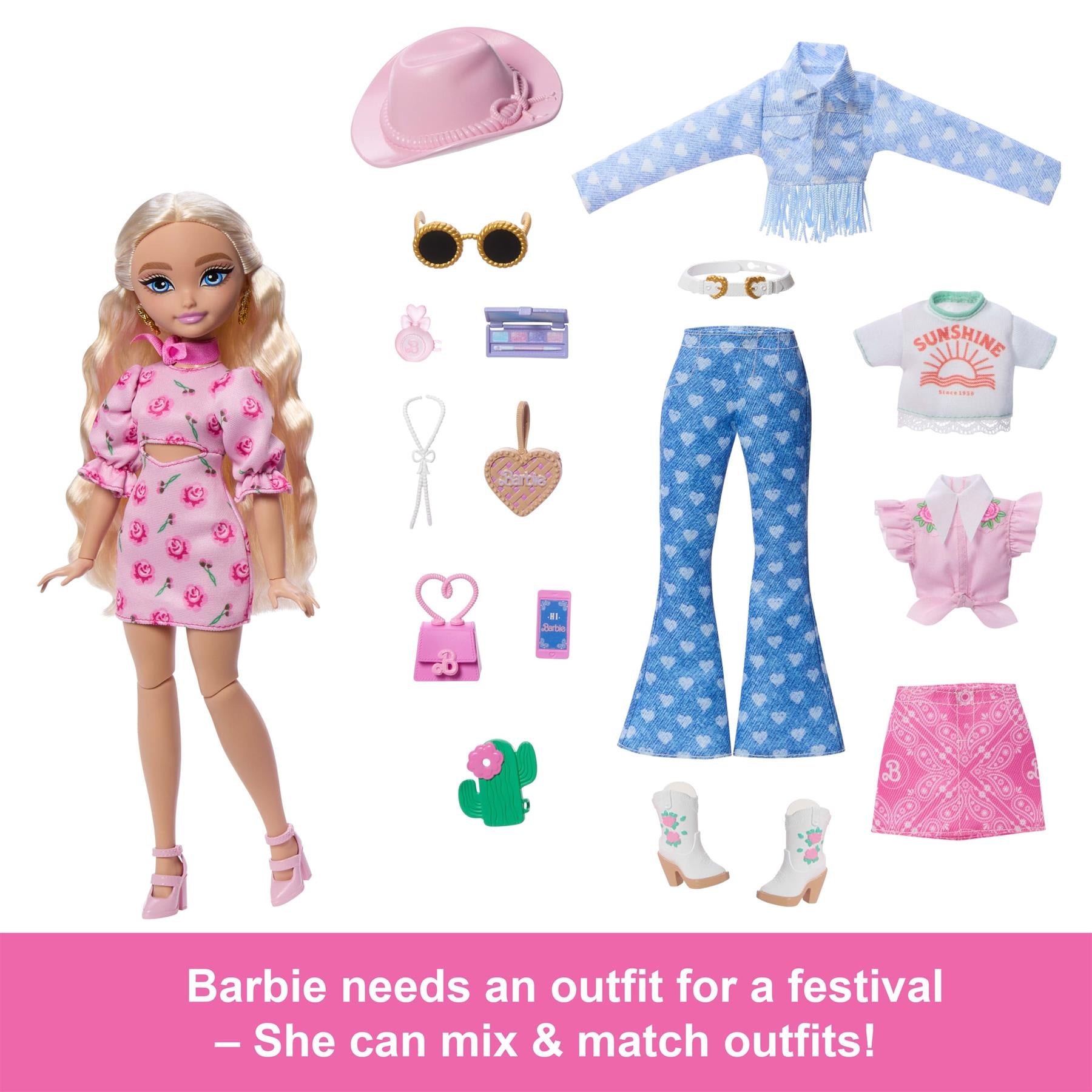 Barbie Dream Besties Festival Looks Set with Barbie Malibu Doll