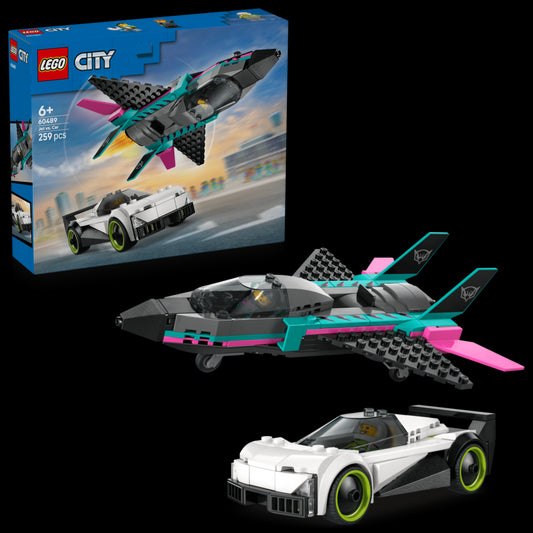 LEGO City Jet vs Car Toy Vehicle Model Kit 60489