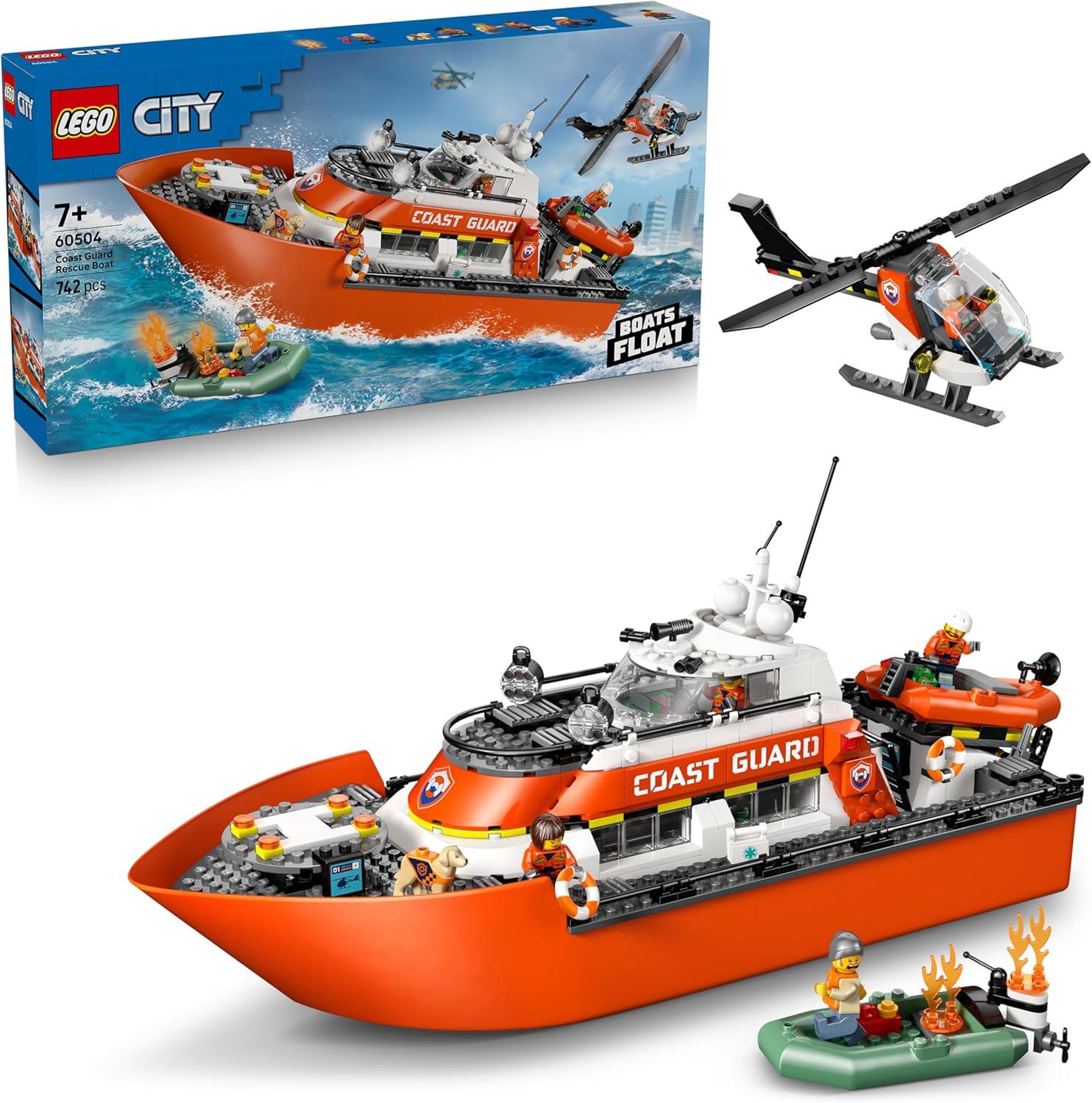 LEGO City Coast Guard Rescue Boat & Helicopter 60504