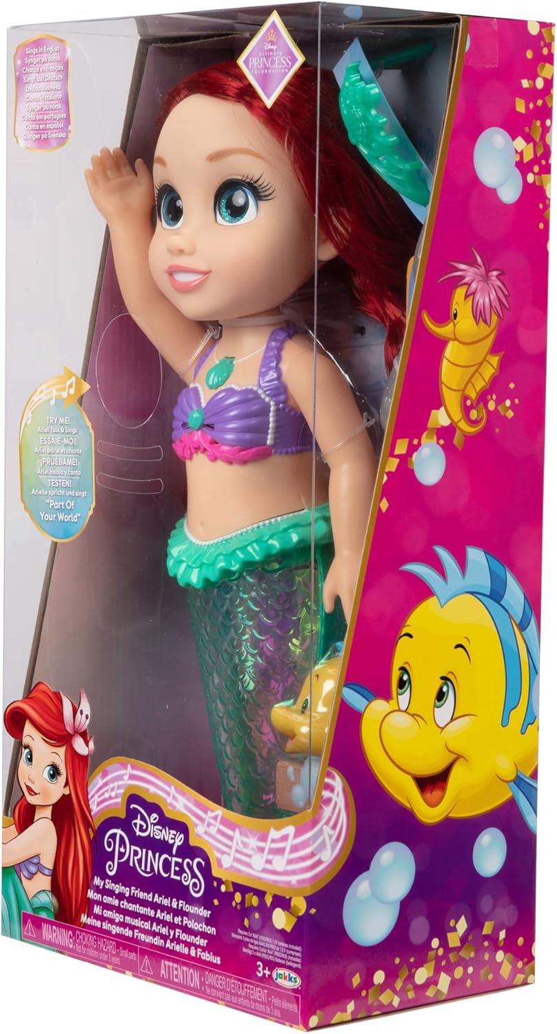 My Little Mermaid My Singing Friend Ariel Doll & Flounder Singing