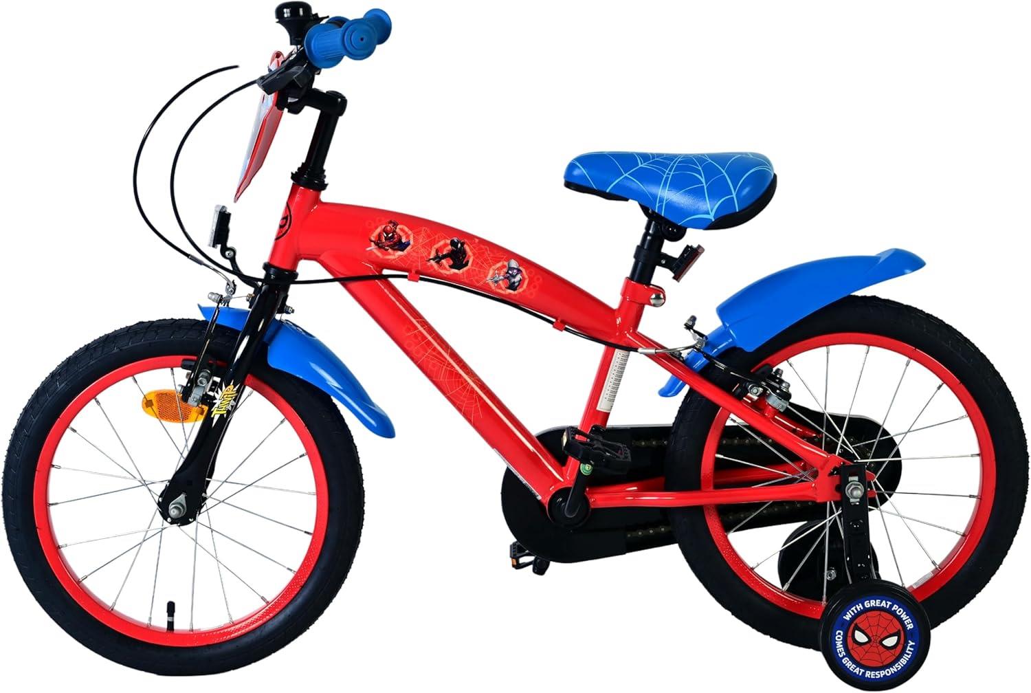 Spiderman Kids 16 inch Bike - Blue/Red