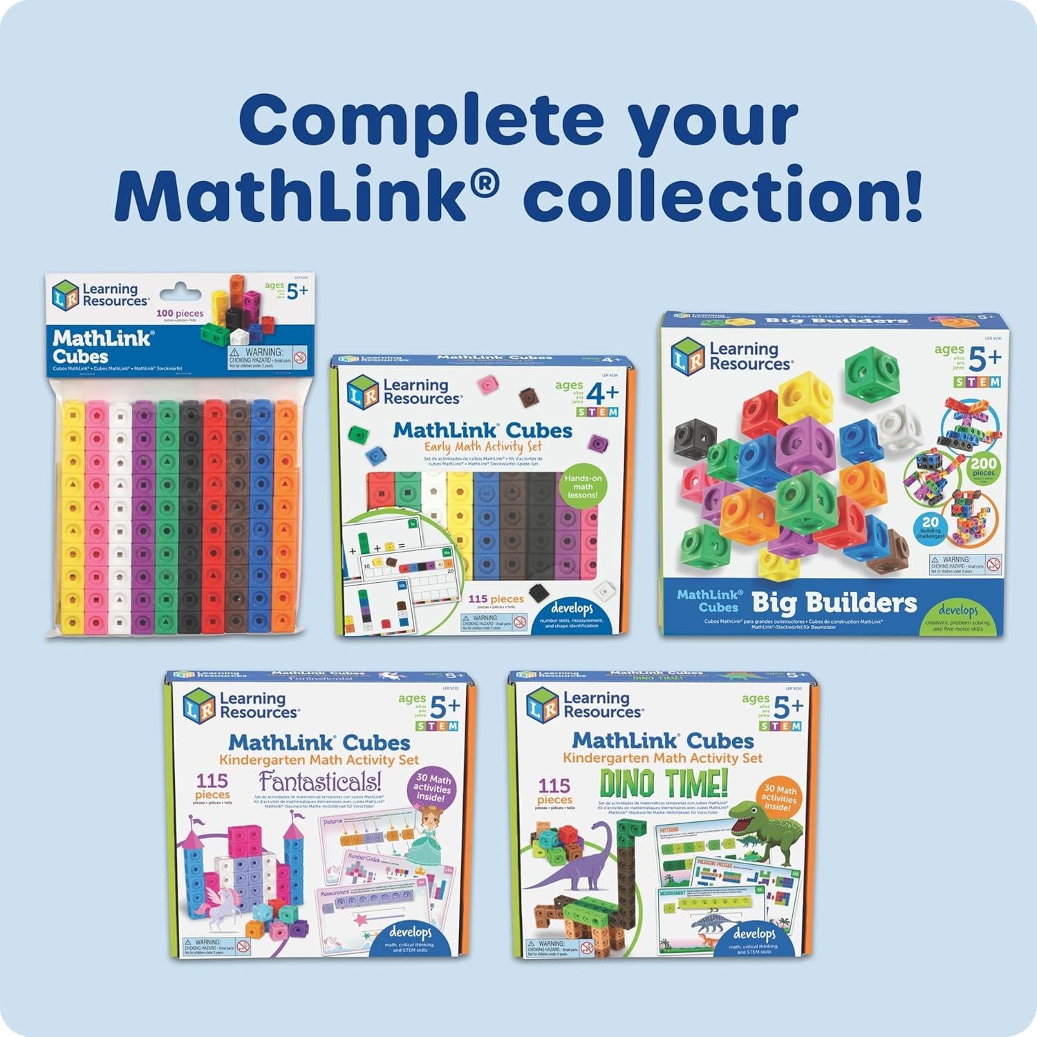 Learning Resources Numberblocks MathLink Cubes Set of 100