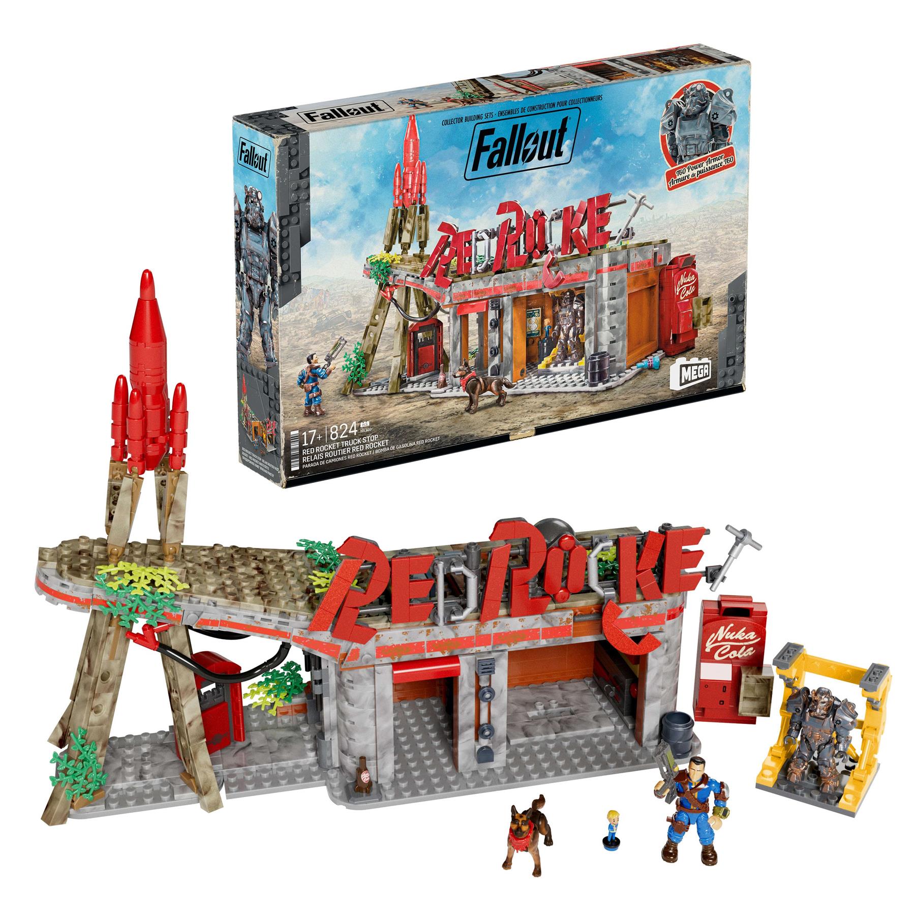 MEGA Fallout Red Rocket Building Toy Kit with 2 Action Figures