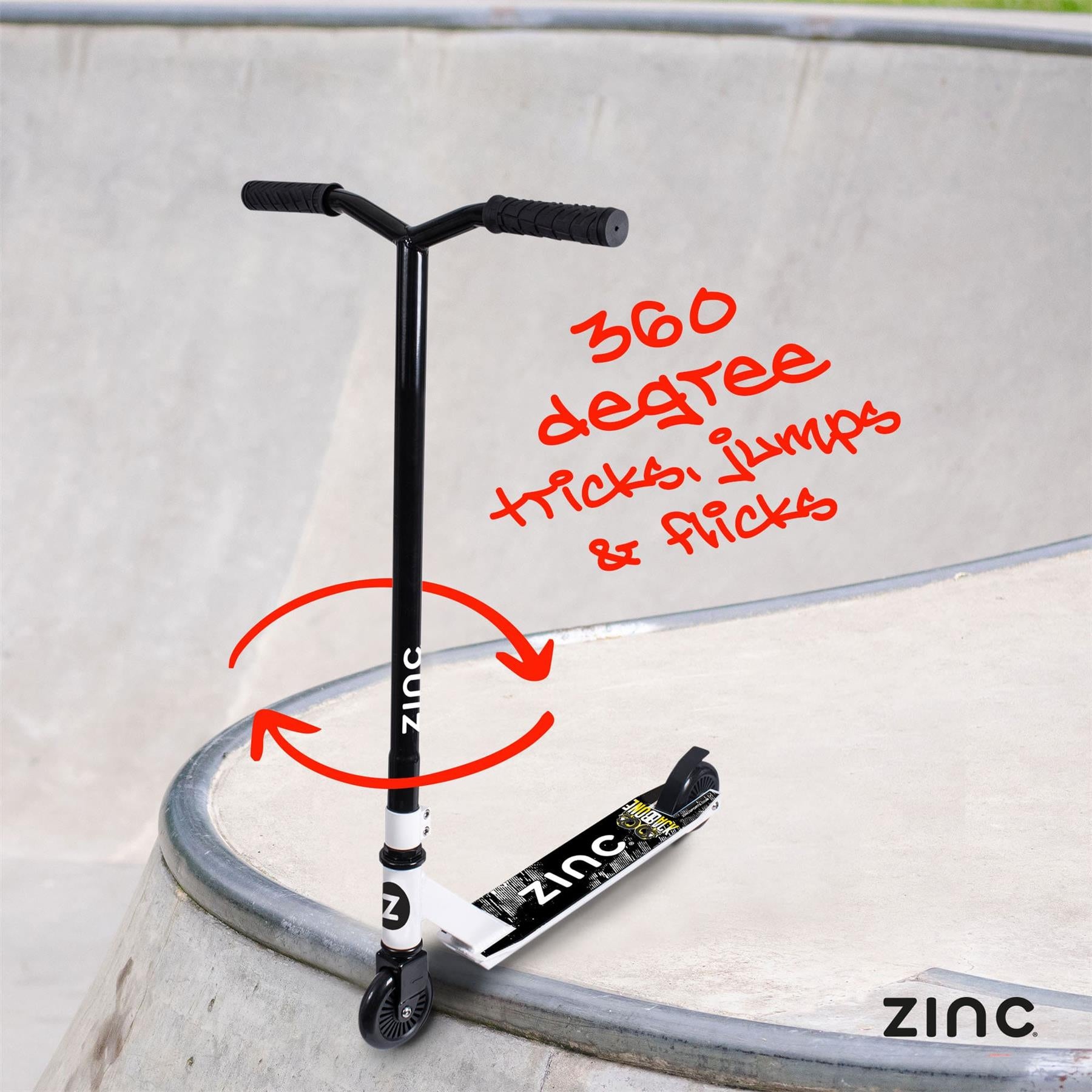 Zinc Backbone Stunt Scooter White