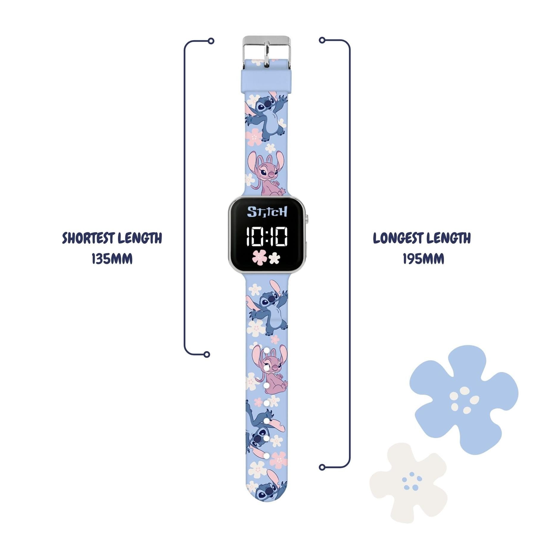 Disney Stitch & Angel Printed Led Watch