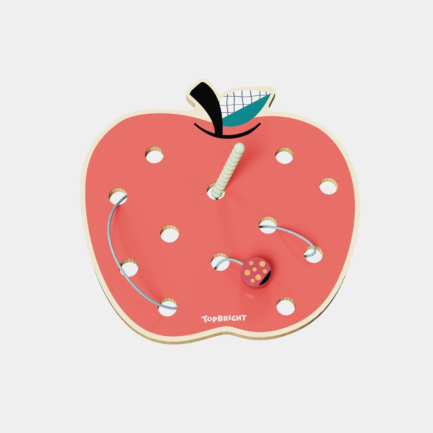 Topbright Wooden Apple Worms