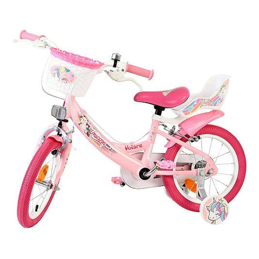 Volare Unicorn 14-Inch Bike - Pink