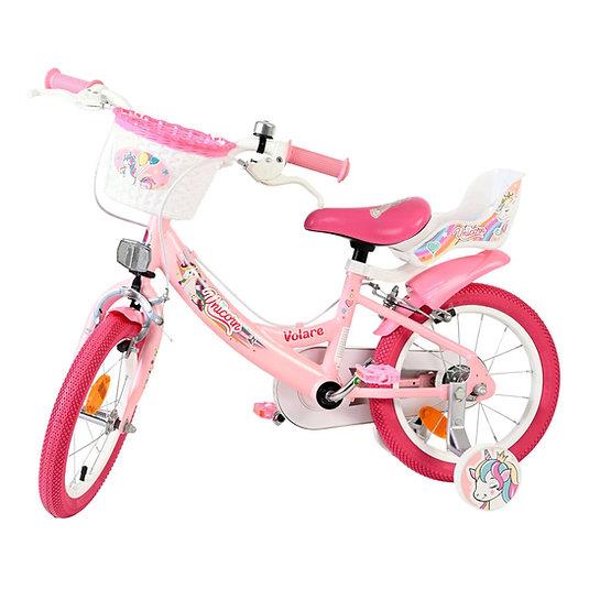 Volare Unicorn 14-Inch Bike - Pink
