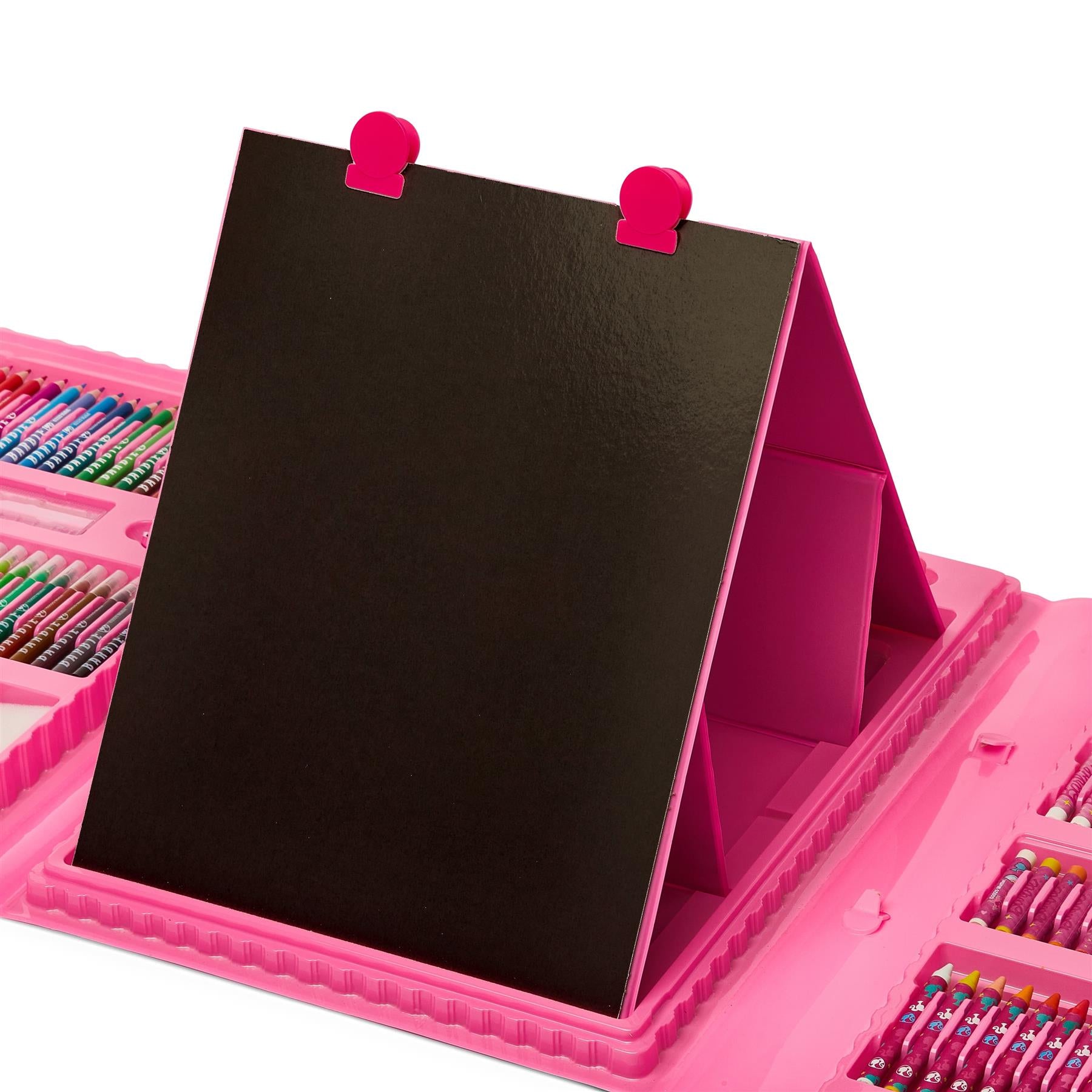 Barbie 162 Piece Childrens Easel Set with Whiteboard, Chalkboard & Accessories