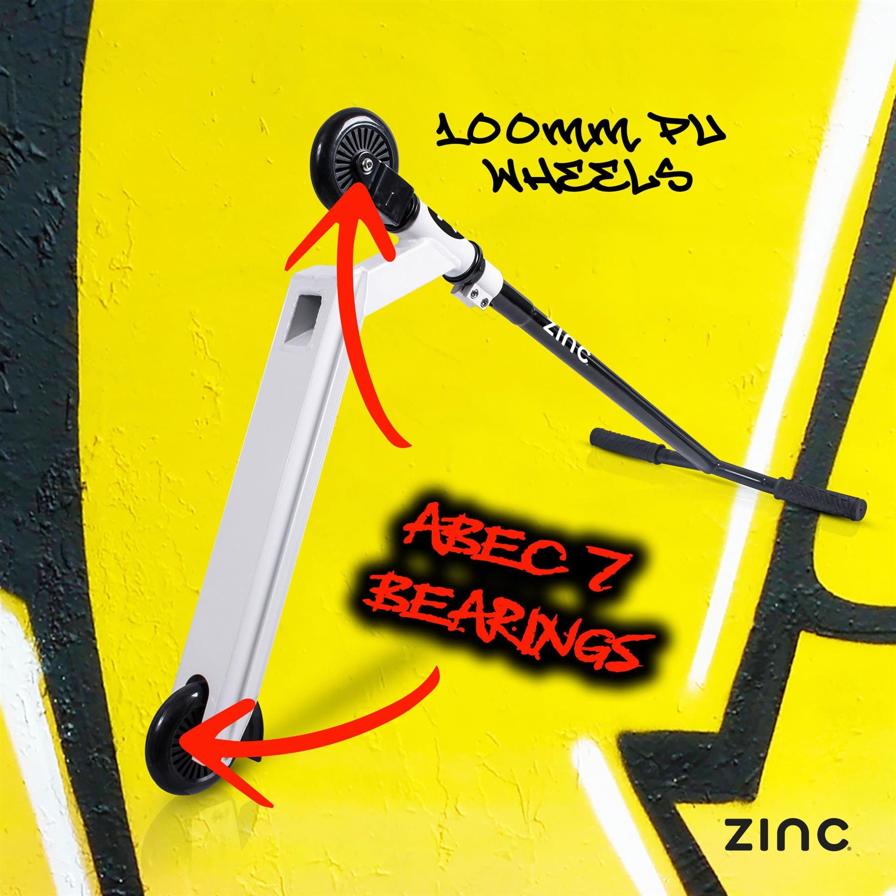 Zinc Backbone Stunt Scooter White