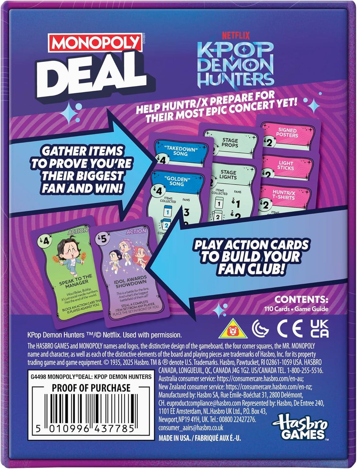 K-Pop Demon Hunters Monopoly Deal