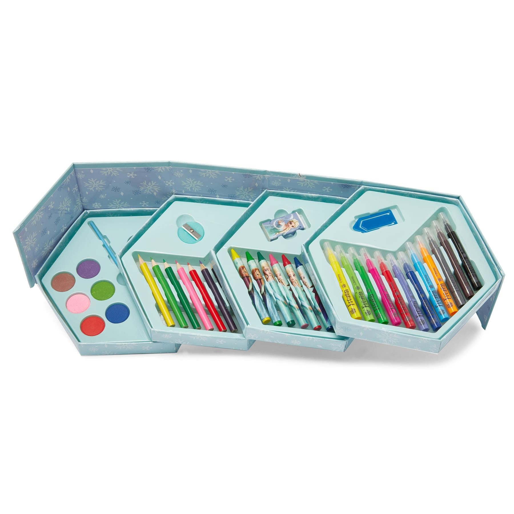 その他 Disney Frozen Deluxe Edition RT-72974 Disney Frozen Deluxe 52-Piece Hexagonal Art Set – BargainMax