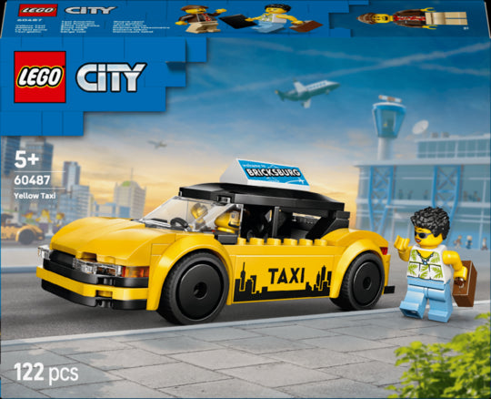 LEGO City Yellow Taxi Toy Model Car Kit 60487