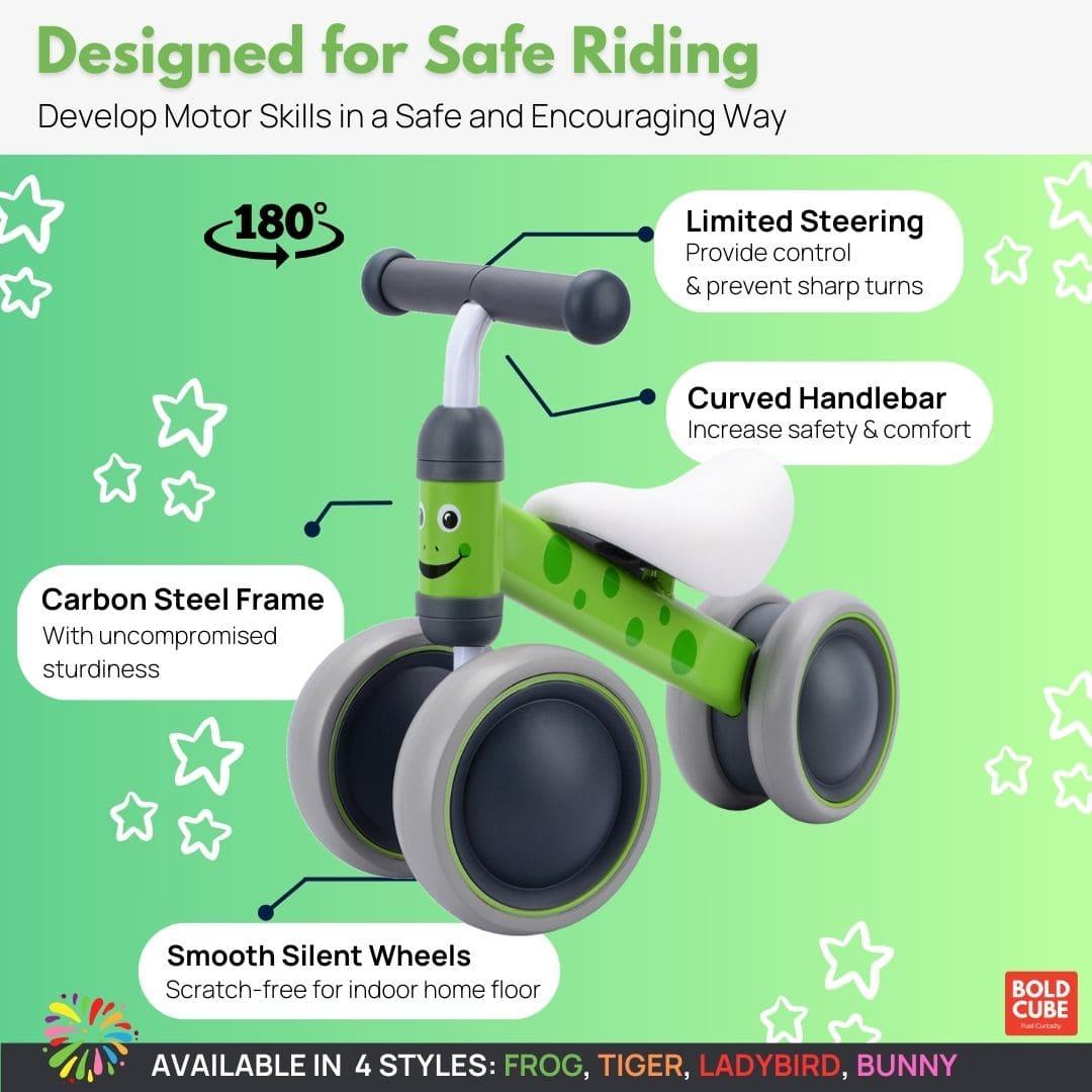 Boldcube Baby Balance Bike - Bertie Frog