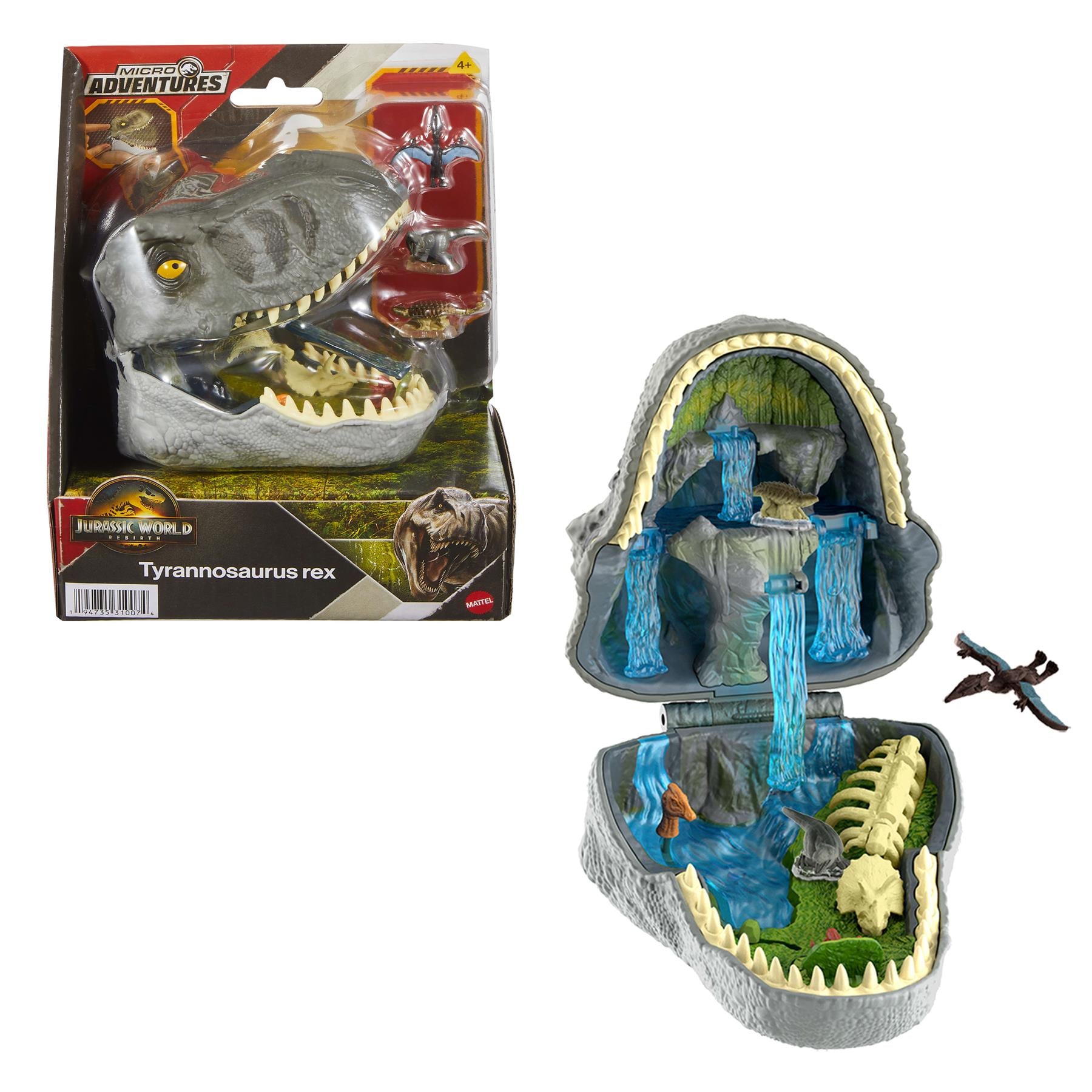 Jurassic World Rebirth Micro Adventure Tyrannosaurus Rex Head Playset