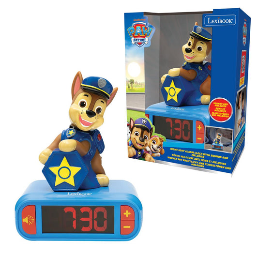 PAW Patrol Chase Night Light Alarm Clock With Sounds
