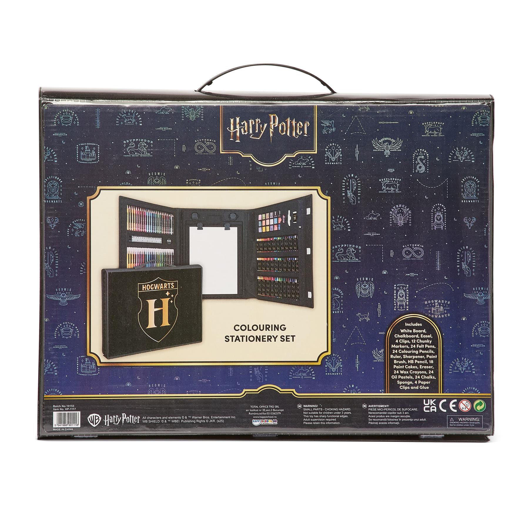 Harry Potter 162 Piece Childrens Easel Set with Whiteboard, Chalkboard & Accessories