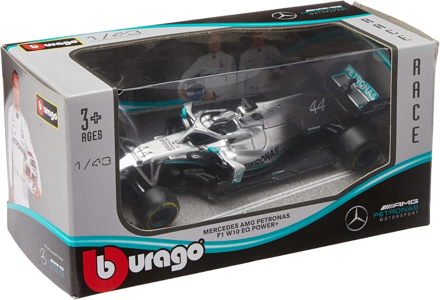 Bhurago Formula 1 1:43 Die-Cast Scale Race Car - AMG Petronas