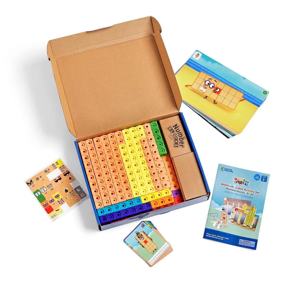 Learning Resources Numberblocks MathLink Cubes  21-30 Activity Set