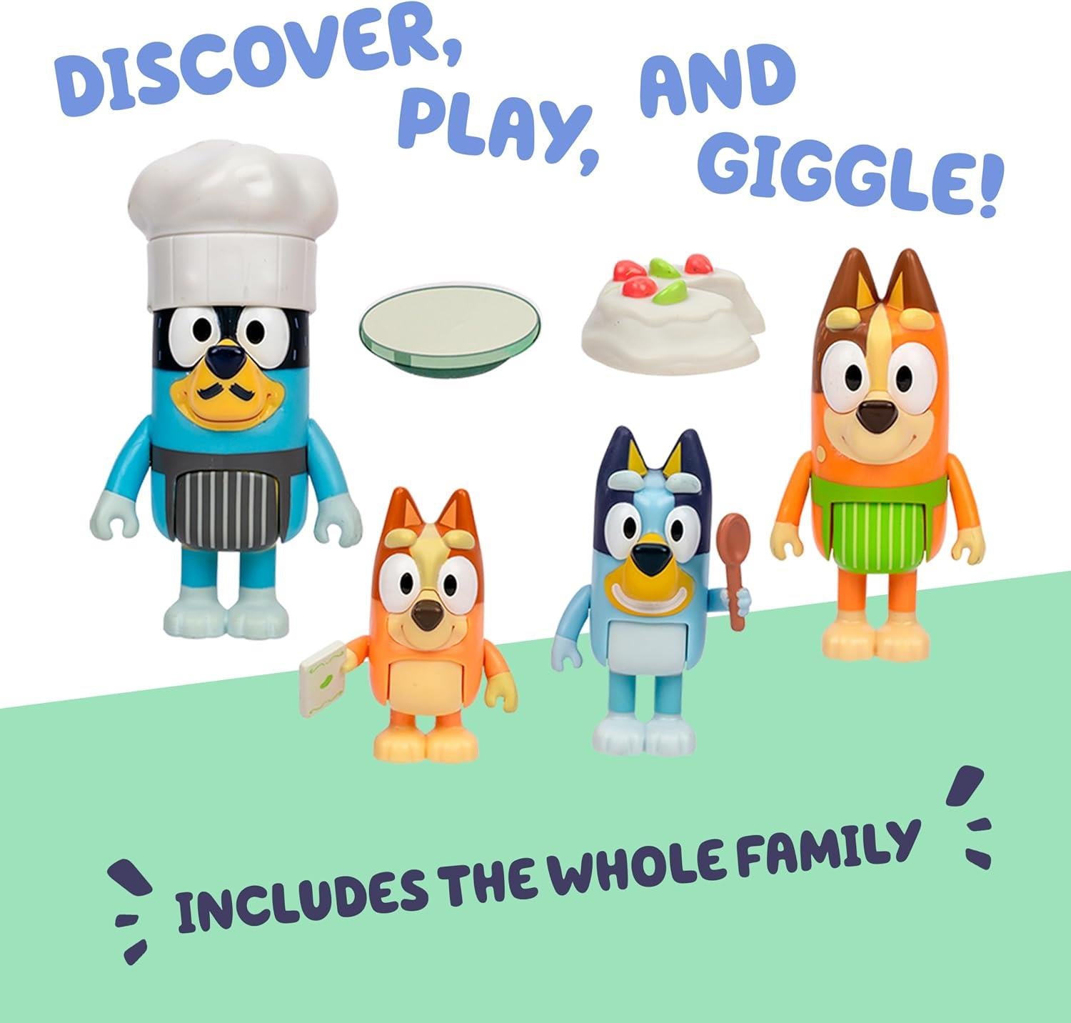 Bluey Let's Play Chef Pavlova 4 Pack Figure Set