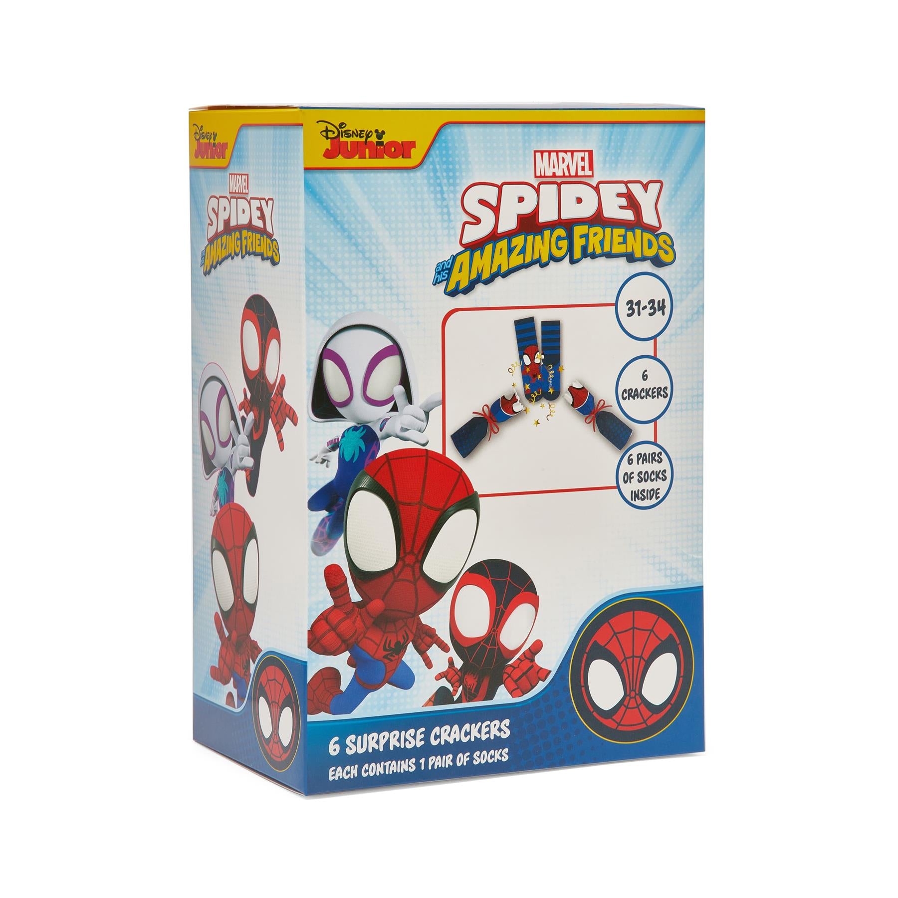 Spidey & Friends Christmas Cracker Socks - Pack of 6