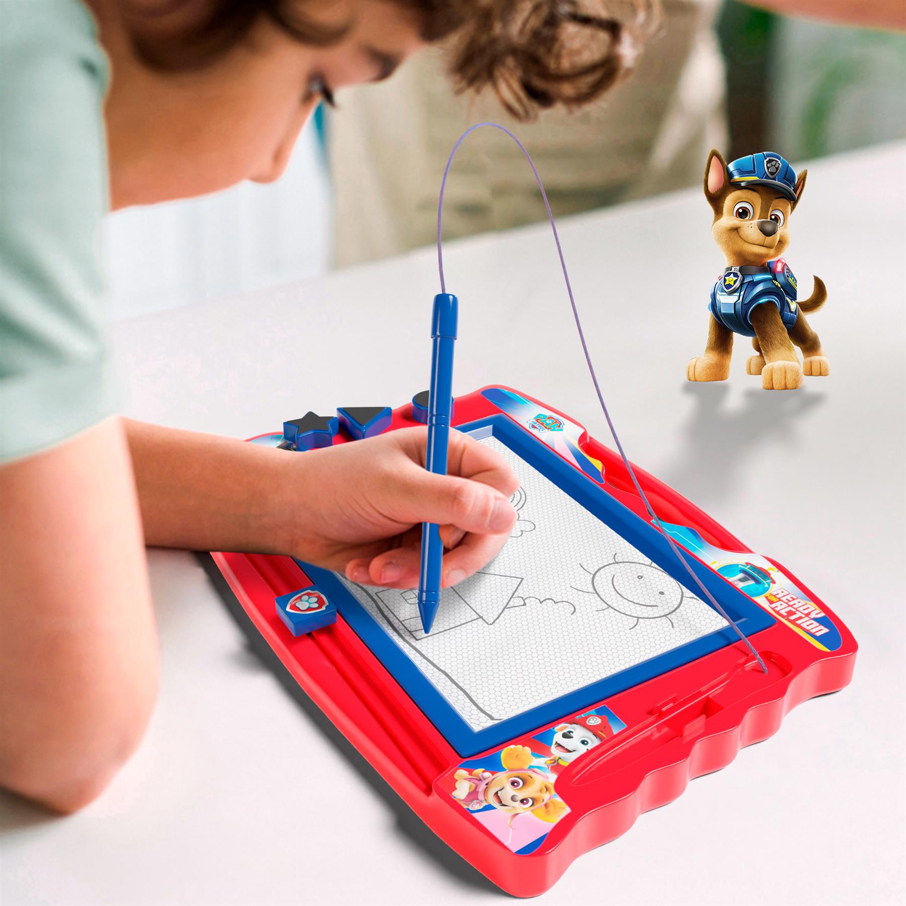PAW Patrol Magnetic Drawing Board with Stylus & Three Stamps - Red