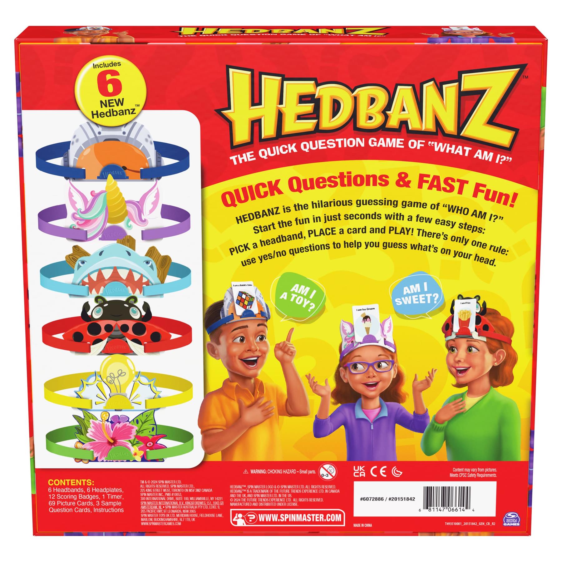 Spin Master Games, Hedbanz 3rd Edition 2025 with New Cards