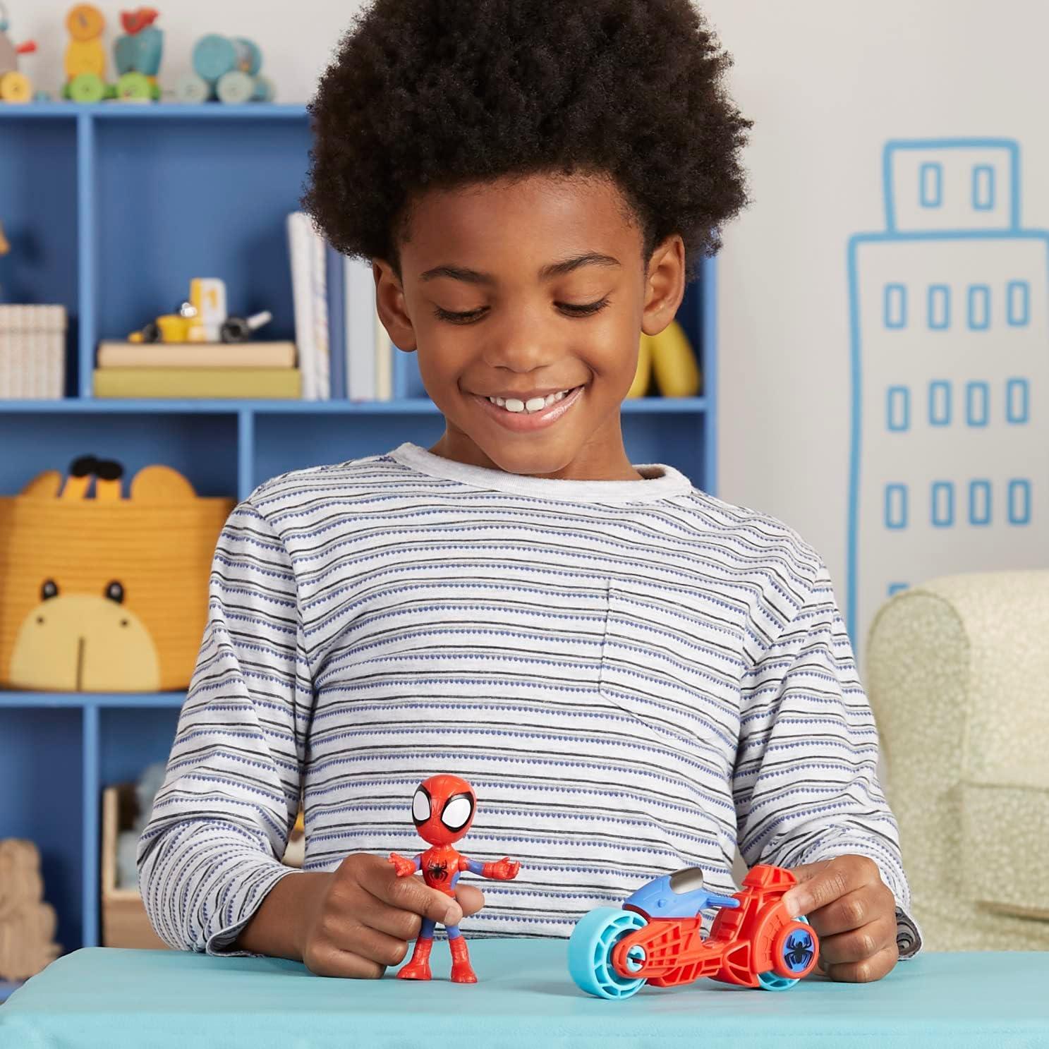 Spidey and His Friends Action Figure Toy Motorcycle Playset