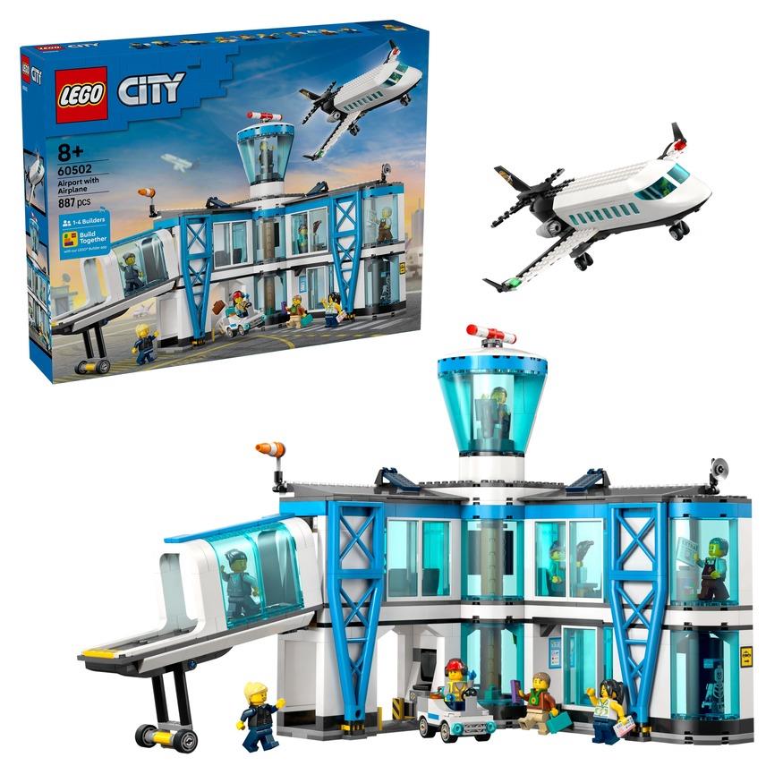 LEGO City Airport with Airplane Toy Model Kit 60502
