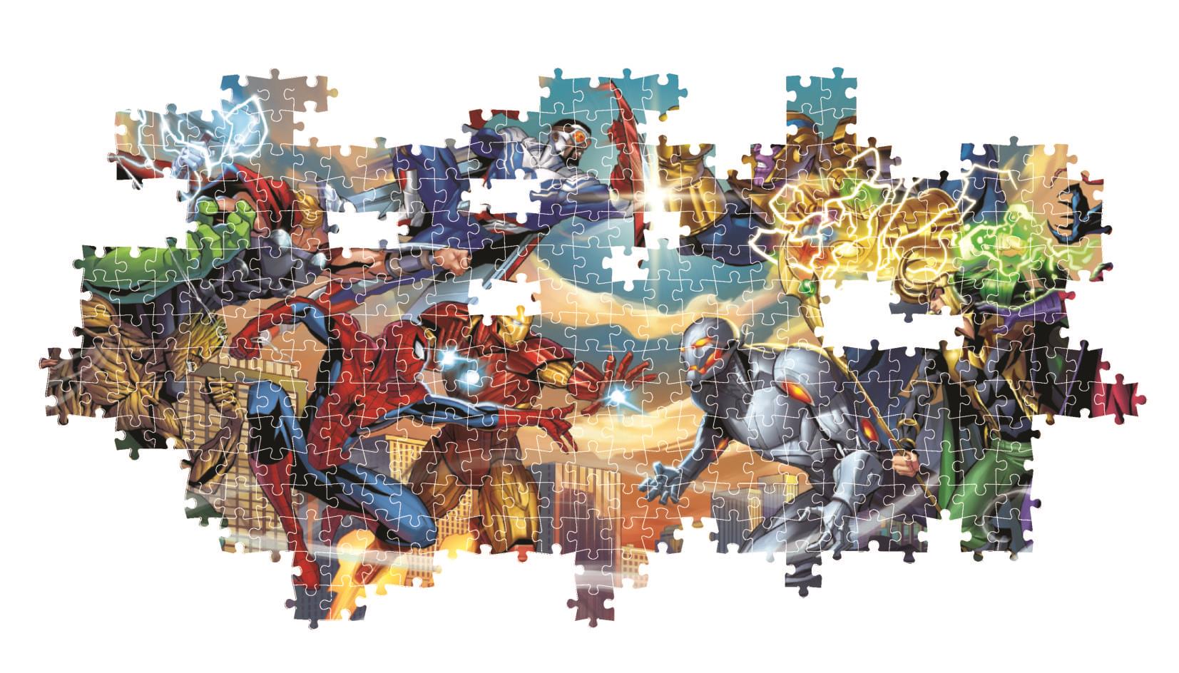 Clementoni Marvel Heroes Vs Villa 1000pc Panorama puzzle