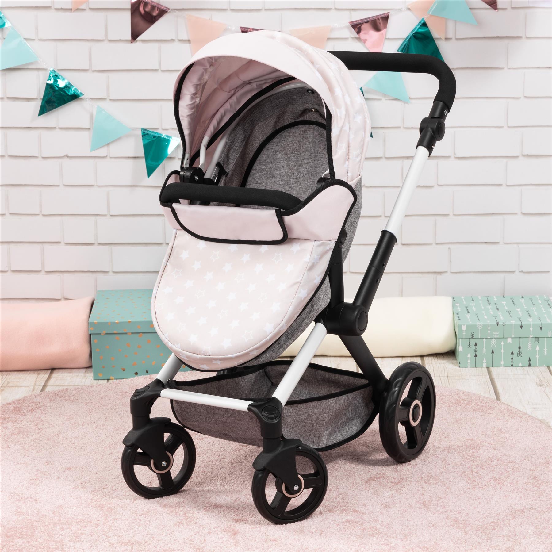Bayer Doll Pram Xeo - White Grey