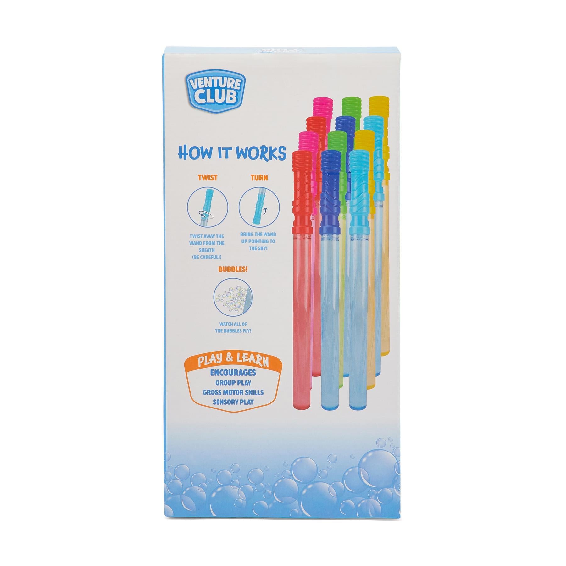 Venture Club 12 Pack of Bubble Wands
