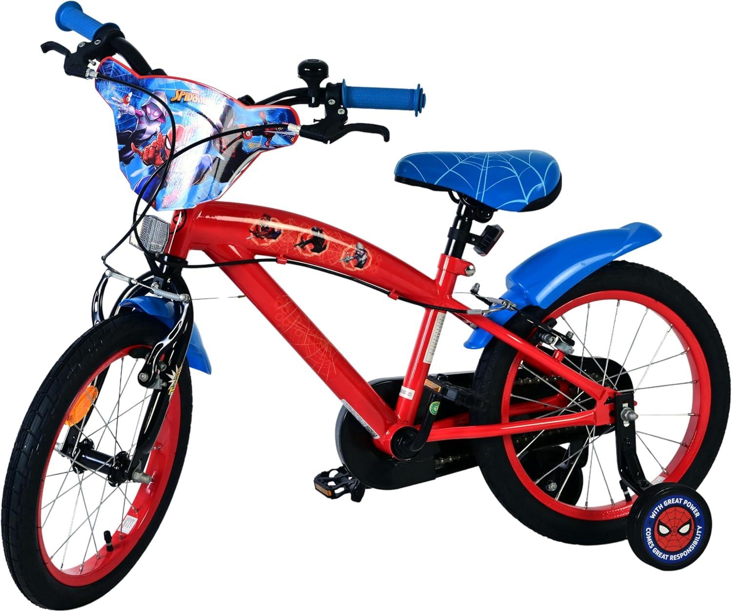 Spiderman Kids 16 inch Bike - Blue/Red