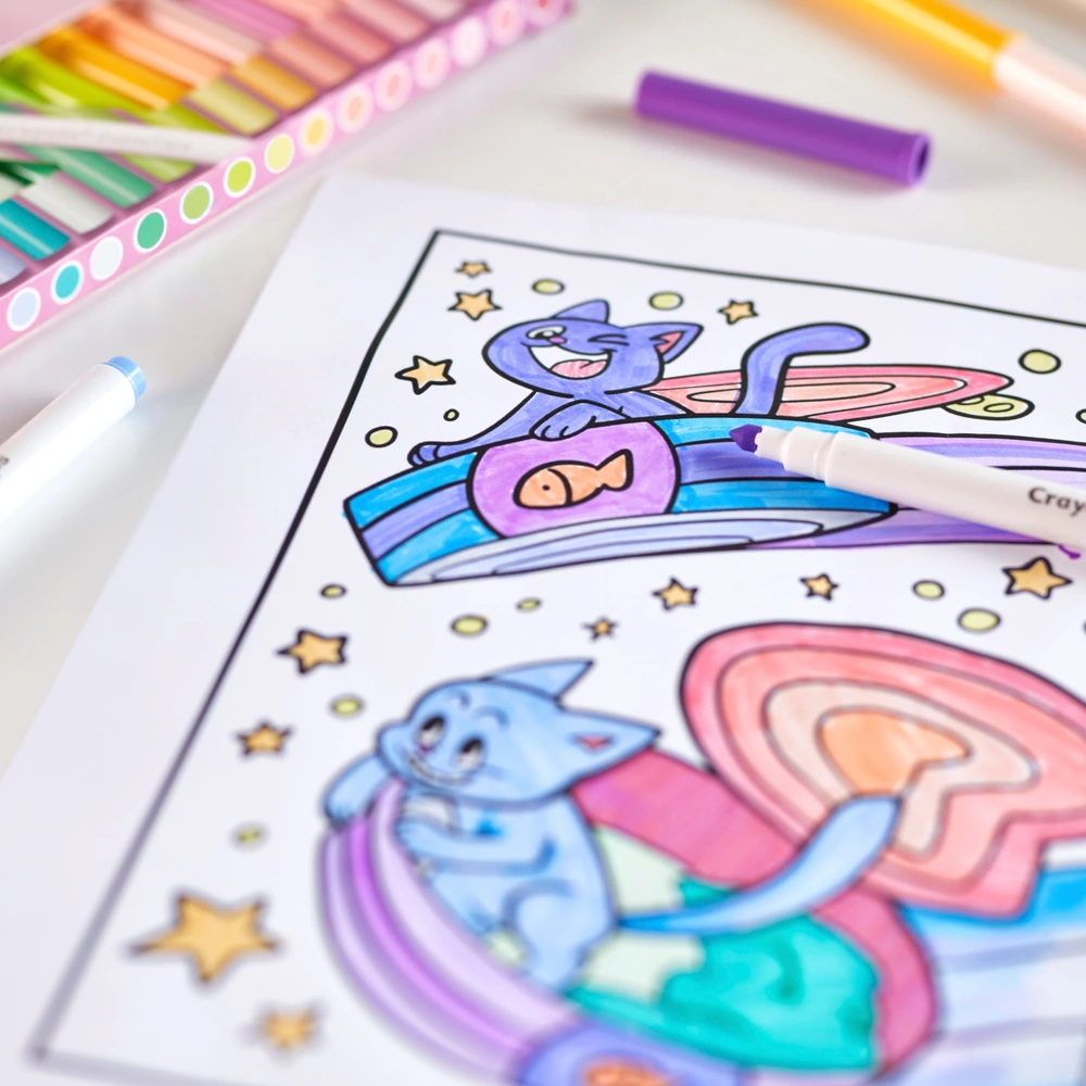 Crayola 40 SuperTips Washable Markers Classic & Pastel Colours