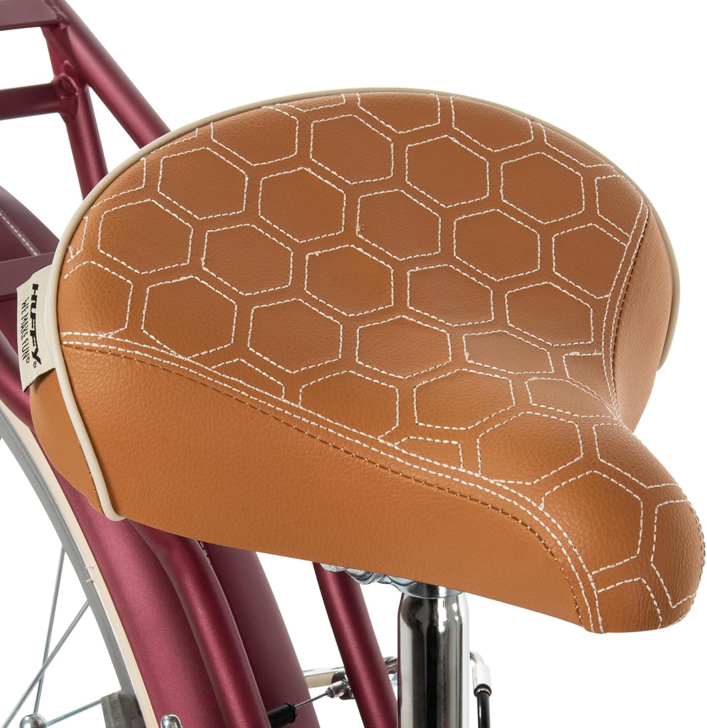 Huffy Deluxe 26 Inch Cruiser Hybrid City Bike - Dark Berry