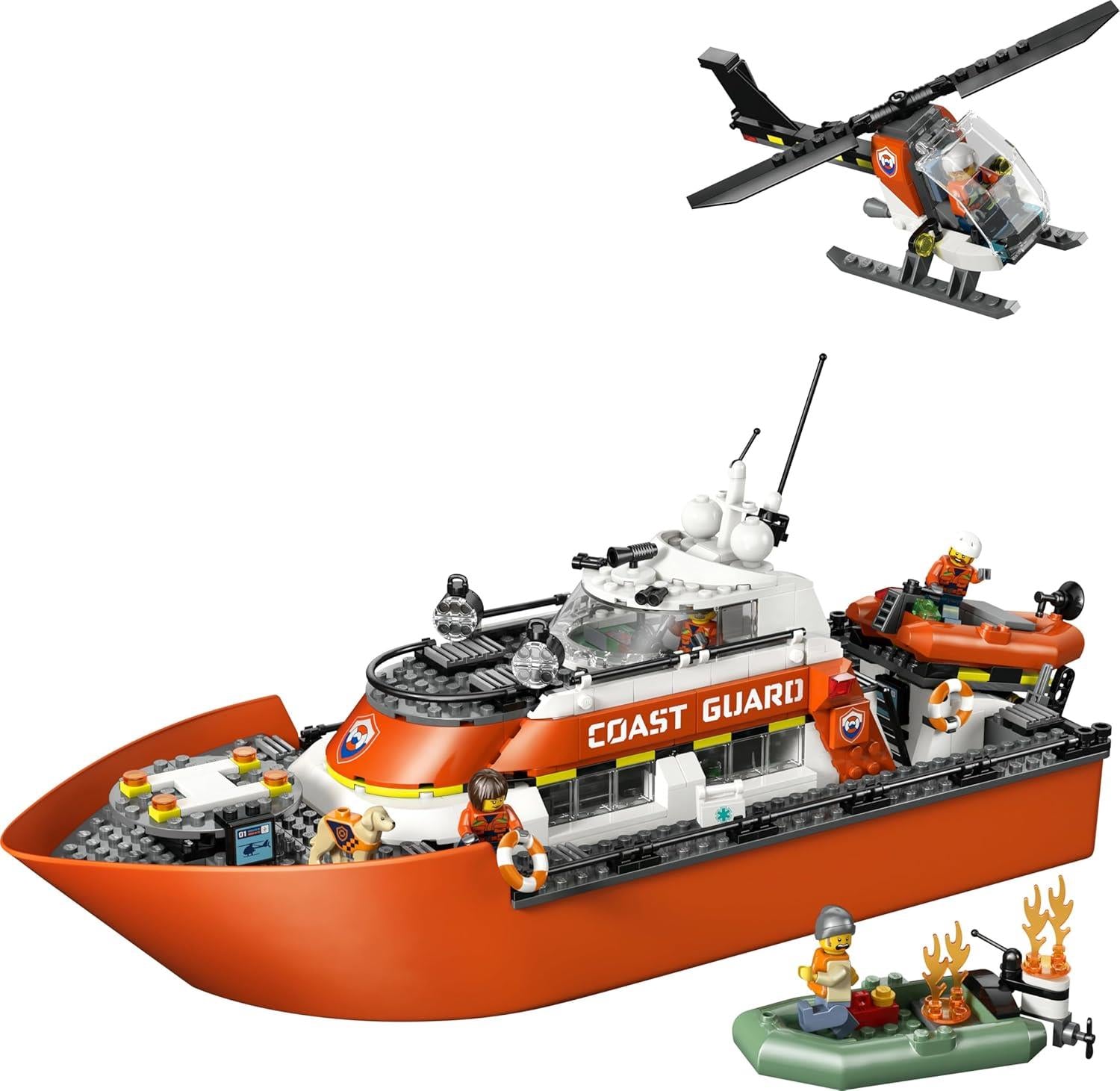 LEGO City Coast Guard Rescue Boat & Helicopter 60504